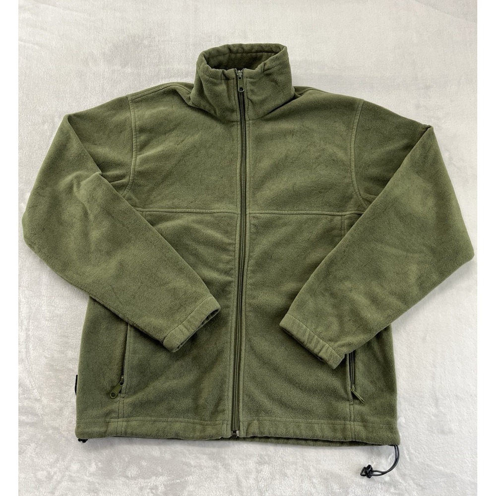 Columbia Fleece Jacket Men Medium Green Ascender Full Zip Hiking Outdoor Exc